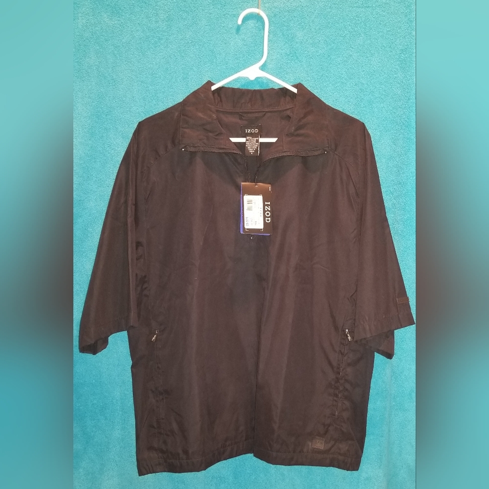 IZOD Short Sleeve Golf Wind Rain Jacket